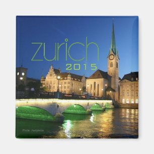 Zürich Zwitserland Souvenir Magnet Verander Jaar