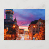 Zürich Zwitserland Sunset Briefkaart (Voorkant)