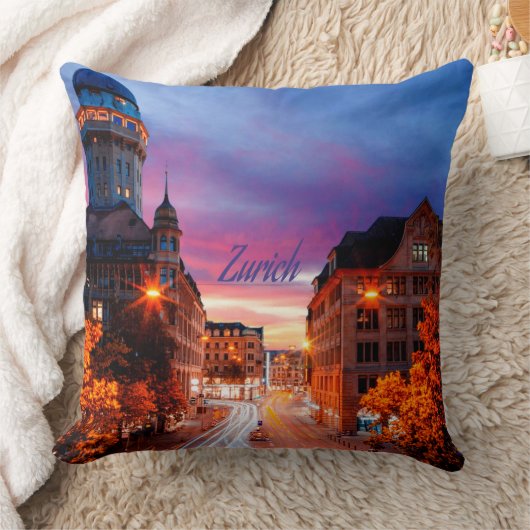 Zürich Zwitserland Sunset Kussen (Deken)