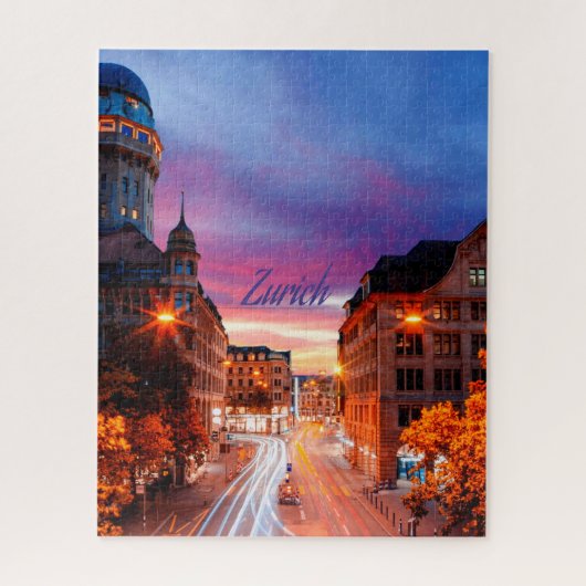Zürich Zwitserland Sunset Legpuzzel (Verticaal)