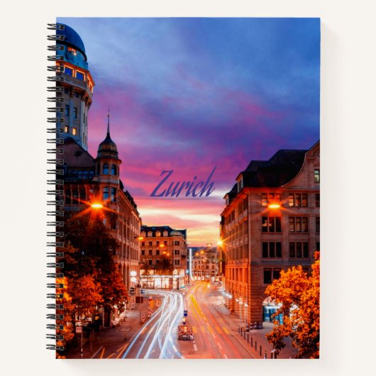 Zürich Zwitserland Sunset Notitieboek (Voorkant)