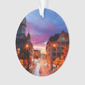 Zürich Zwitserland Sunset Ornament (voorkant)