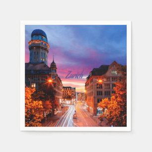 Zürich Zwitserland Sunset Servet