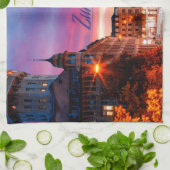 Zürich Zwitserland Sunset Theedoek (Gevouwen)