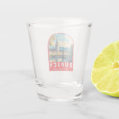 Zürich Zwitserland Travel Art Embleem Shot Glas (Achterkant)