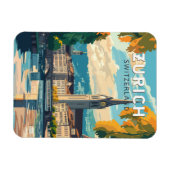Zürich Zwitserland Travel Art Vintage Magneet (Horizontaal)
