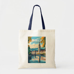 Zürich Zwitserland Travel Art Vintage Tote Bag