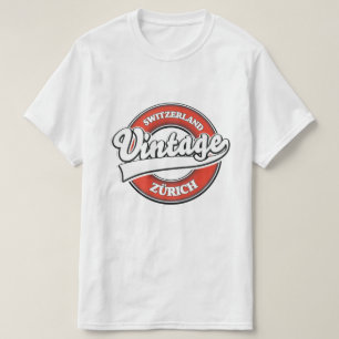 Zürich Zwitserland vintage stijl logo T-shirt