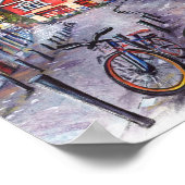 Zürich Zwitserland Waterverf Schilderij Reizen Poster (Hoek)