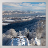 Zurich Zwitserland Winter Poster (Voorkant)