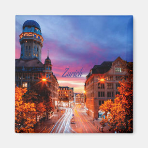 Zürich Zwitserland Zonsondergang Magneet