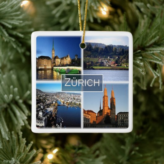 ZURICH Zwitsers Zwitserland Keramisch Ornament (Boom)