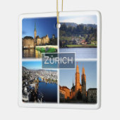 ZURICH Zwitsers Zwitserland Keramisch Ornament (Links)