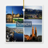 ZURICH Zwitsers Zwitserland Keramisch Ornament (Achterkant)