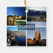 ZURICH Zwitsers Zwitserland Keramisch Ornament (Voorkant)