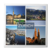 ZURICH Zwitsers Zwitserland Tegeltje (Voorkant)