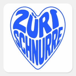 Zürri Schnurre Vierkante Sticker