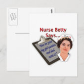 Zurse Betty zegt: "Doe je grote meisjesslipjes aan Briefkaart (Voorkant / Achterkant)