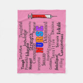 Zurse fleece Blanket beschrijvende woorden roze (Voorkant)