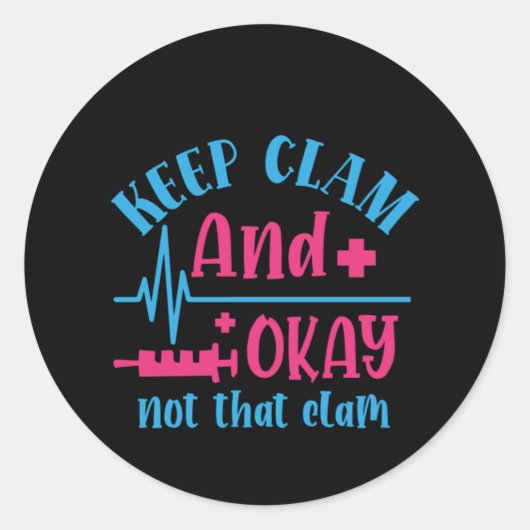 Zurse Gift houdt kalm en niet dat klusje Ronde Sticker (Voorkant)