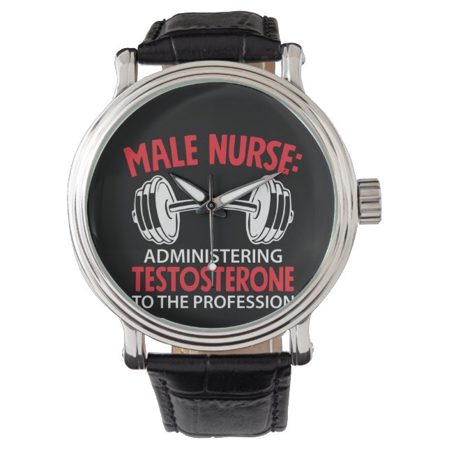 Zurse Gift Male Nurse Administratie Horloge (Voorkant)