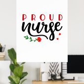 Zurse Gift Proud Nurse Poster (Thuiskantoor)