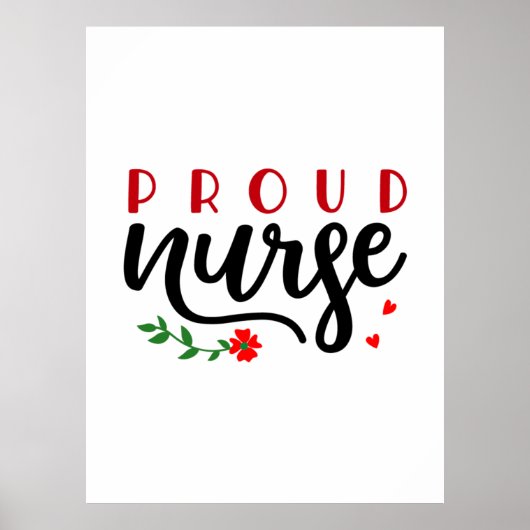 Zurse Gift Proud Nurse Poster (Voorkant)