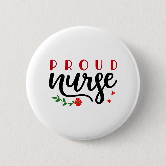 Zurse Gift Proud Nurse Ronde Button 5,7 Cm (Voorkant)