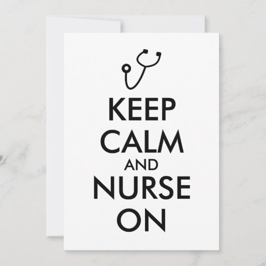 Zurse Gift Stethoscoop houdt kalm en zuster aan Kaart (Voorkant)