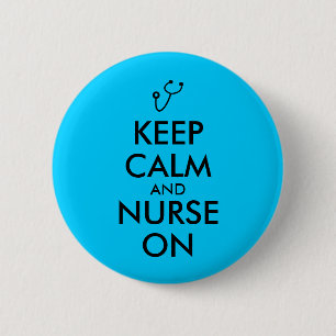 Zurse Gift Stethoscoop houdt kalm en zuster aan Ronde Button 5,7 Cm
