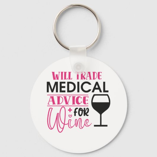 Zurse Gift zal medisch advies inwinnen voor wijn Sleutelhanger (Voorkant)
