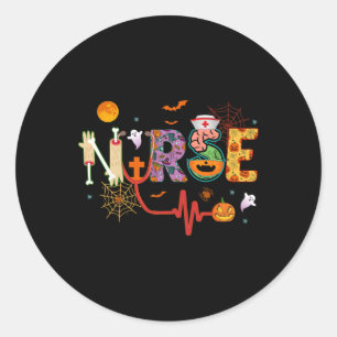 Zurse Halloween Costume Stethoscope Heartbeat Pomp Ronde Sticker