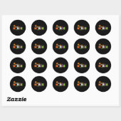 Zurse Halloween Costume Stethoscope Heartbeat Pomp Ronde Sticker (Vel)