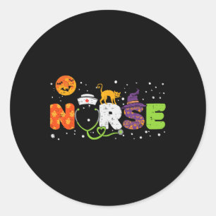 Zurse Halloween Costume Stethoscope Heartbeat Pomp Ronde Sticker