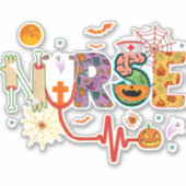 Zurse Halloween Costume Stethoscope Heartbeat Pomp Sticker (Voorkant)