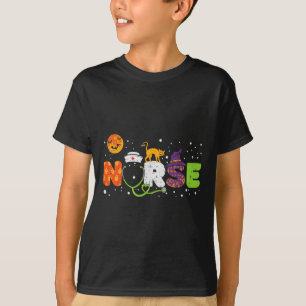 Zurse Halloween Costume Stethoscope Heartbeat Pomp T-shirt