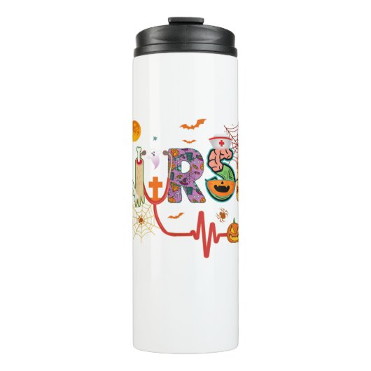 Zurse Halloween Costume Stethoscope Heartbeat Pomp Thermosbeker (Voorkant)