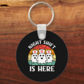 Zurse Halloween Mannen Vrouwen Nachtdienst Ghost Sleutelhanger (Voorkant)