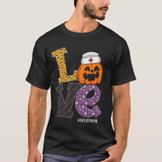 Zurse Halloween Pumpkin Costume Love Infuuszuren T-shirt