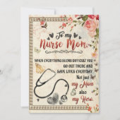 Zurse mam Gifts | Brief aan mijn verpleegster Feestdagenkaart (Voorkant)
