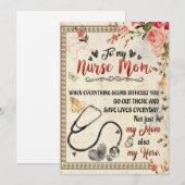 Zurse mam Gifts | Brief aan mijn verpleegster Feestdagenkaart (Voorkant / Achterkant)