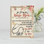 Zurse mam Gifts | Brief aan mijn verpleegster Feestdagenkaart (Staand voorkant)