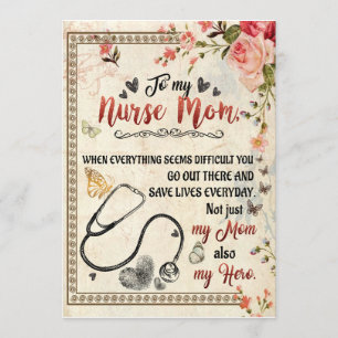 Zurse mam Gifts Brief aan mijn verpleegster Kaart