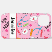 Zurse Medical Art Roze Naam Gepersonaliseerd Case-Mate iPhone Case (Achterkant (horizontaal))