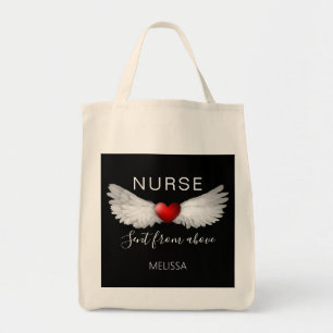 Zurse Medical Red Heart Angel Wings Persoonlijk Tote Bag