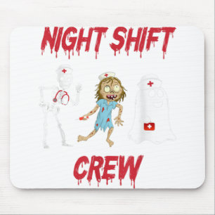 Zurse nachtploeg Ghost Skeleton Zombie Funny Muismat