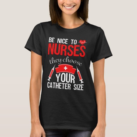 Zurse Pride Snarky Nurse Merchandise Nursing Cath T-shirt (Voorkant)