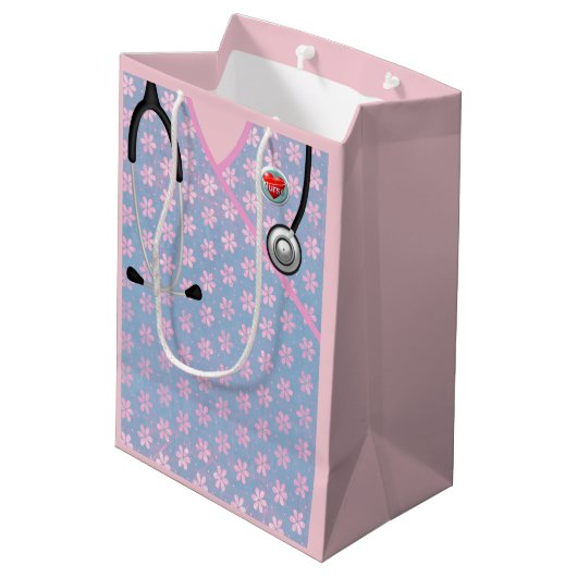 Zurse Roze Medium Cadeauzakje (Achterkant Gekanteld)