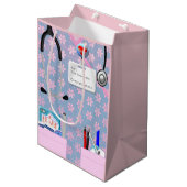 Zurse Roze Medium Cadeauzakje (Voorkant Gekanteld)