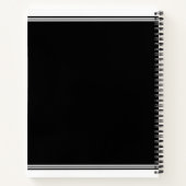 Zurse Stethoscoop Modern personaliseer Monogram na Notitieboek (Achterkant)